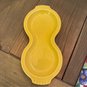 Fiestaware Yellow creamer and sugar Tray